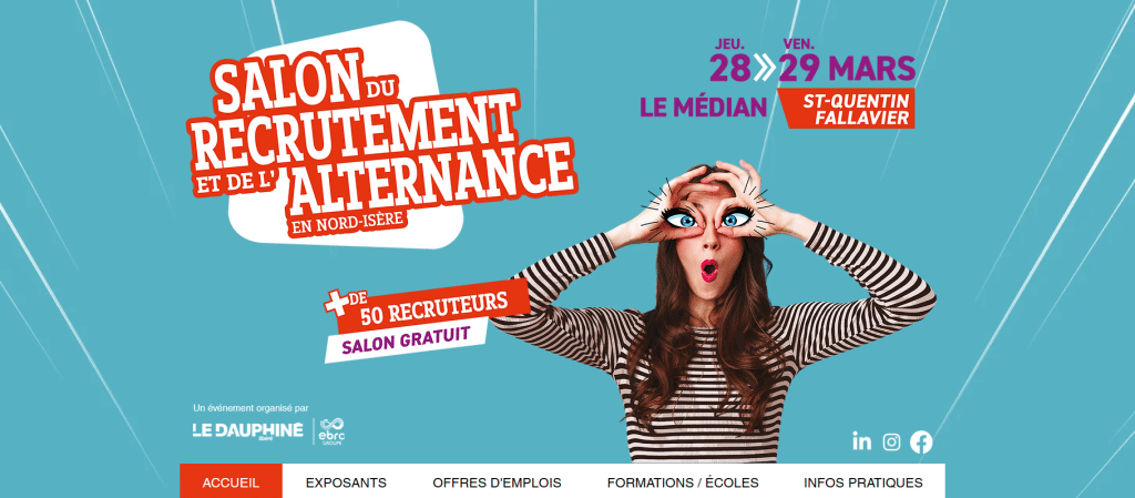 stand DS Orientation au salon emploi alternance Saint-Quentin-Fallavier